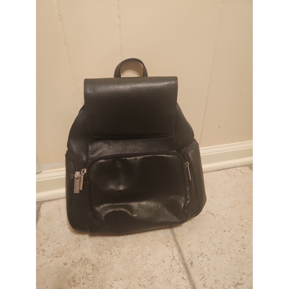 Wilson's Leather Black Leather Backpack